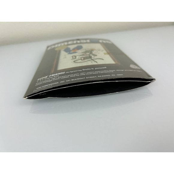 Vintage Dimensions Crewel 1980 Flyin' Friends Linda Powell 5x7 Mouse Bird Animal - Picture 5 of 12